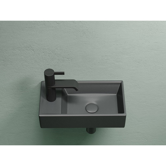 Раковина подвесная Ceramicanova Element 40 см R CN6051RMDH, темный антрацит матовый фото 5