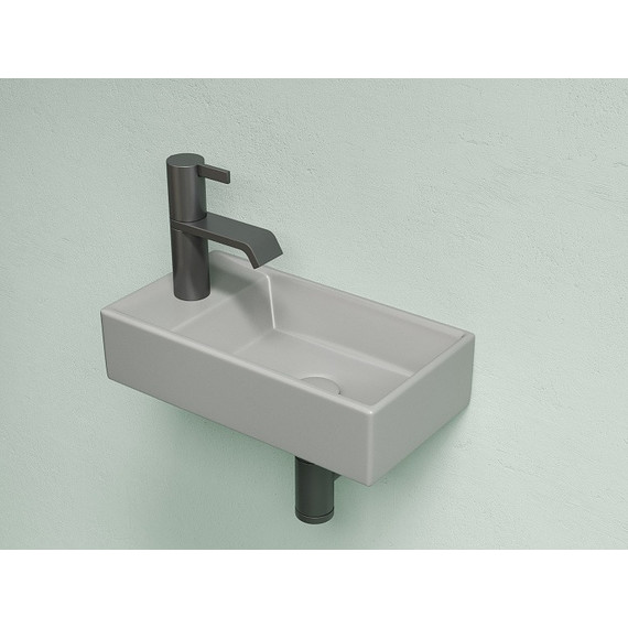 Раковина подвесная Ceramicanova Element 40 см R CN6051RMH, антрацит матовый фото 2