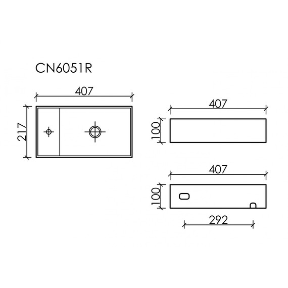 Раковина подвесная Ceramicanova Element 40 см R CN6051R фото 7