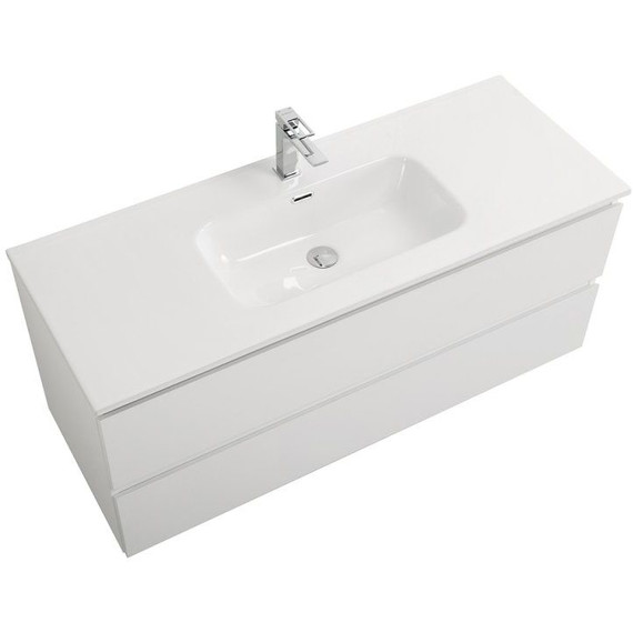 Тумба подвесная с раковиной Belbagno 120 см KRAFT-1200-4C-SO-BO (раковина BB1200ETL) bianco opaco фото 