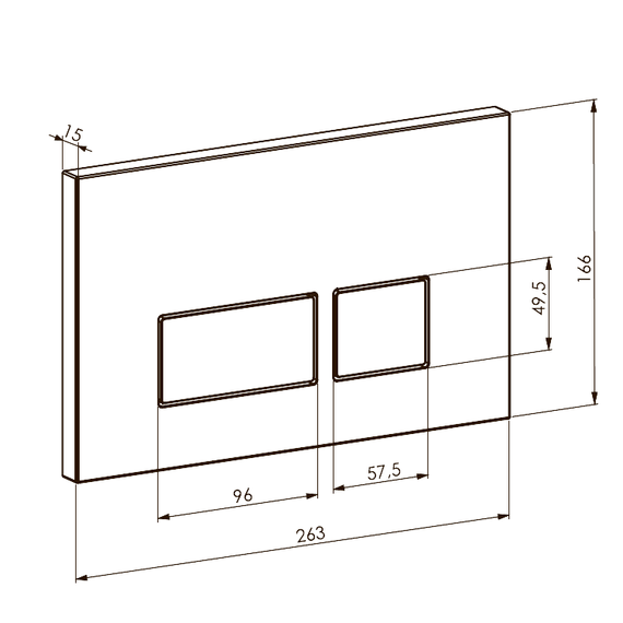Кнопка смыва Boheme 664-GM, графит фото 2