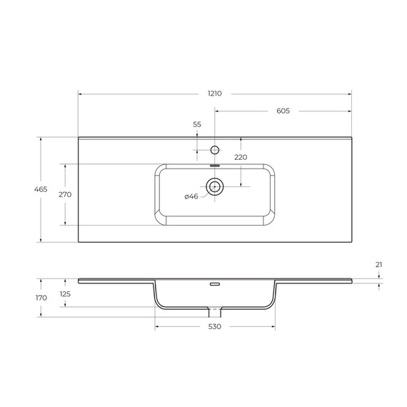 Тумба подвесная с раковиной Belbagno 120 см KRAFT-1200-2C-SO-СO (раковина BB1200ETL) бежевый матовый фото 4