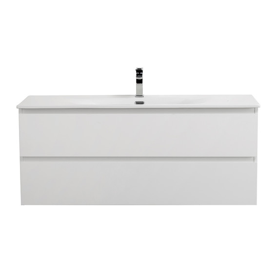 Тумба подвесная с раковиной Belbagno 120 см KRAFT-1200-2C-SO-BO (раковина BB1200ETL) bianco opaco фото 