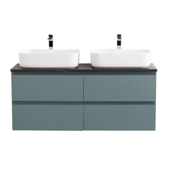 Тумба подвесная с раковиной Belbagno 120 см KRAFT-1200-4C-SO-AO (раковина BB1200ETL) голубой матовый фото 