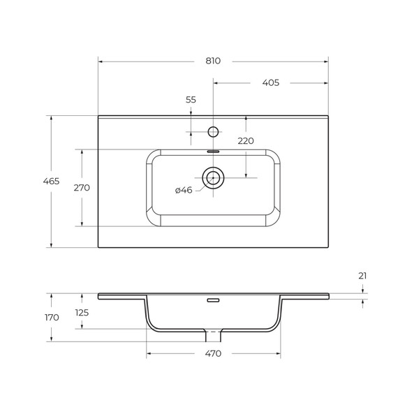 Тумба подвесная с раковиной Belbagno 80 см KRAFT-800-2C-SO-GSO (раковина BB800ETL) тёмно-серый матовый фото 4