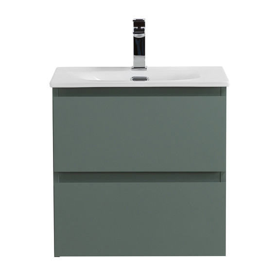 Тумба подвесная с раковиной Belbagno 50 см KRAFT 39-500/390-2C-SO-VO (раковина BB-8099-3-50) еловый матовый фото 