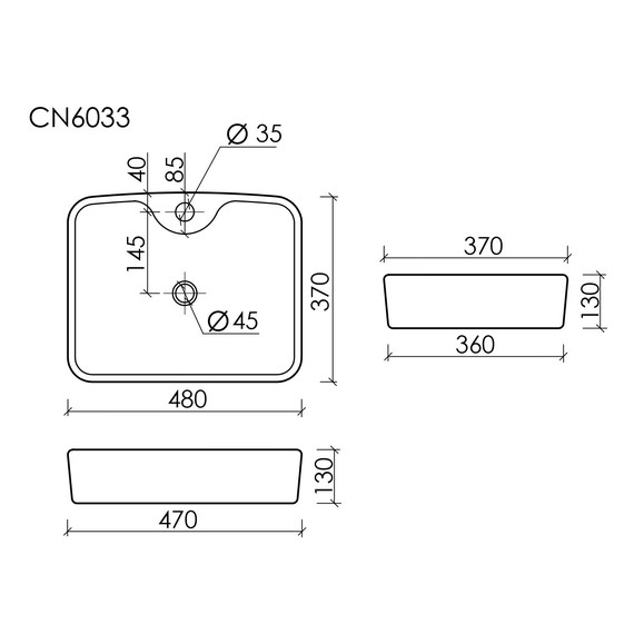 Раковина-чаша Ceramicanova Element 48 см CN6033 фото 8