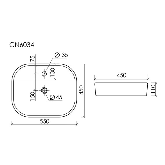 Раковина-чаша Ceramicanova Element 55 см CN6034 фото 8