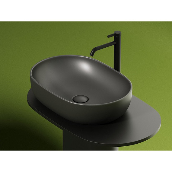 Раковина-чаша Ceramicanova Element 60 см CN6047MDH, тёмный антрацит матовый фото 