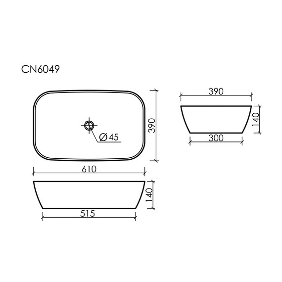 Раковина-чаша Ceramicanova Element 60 см CN6049 фото 8