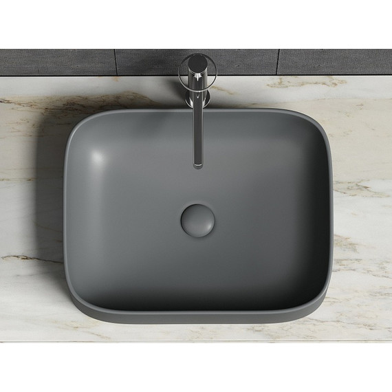 Раковина-чаша Ceramicanova Element 50 см CN6052MDH, тёмный антрацит матовый фото 4