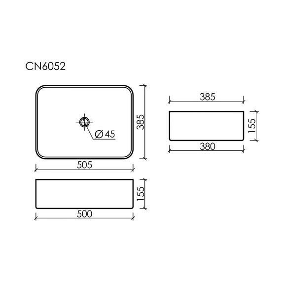 Раковина-чаша Ceramicanova Element 50 см CN6052 фото 12