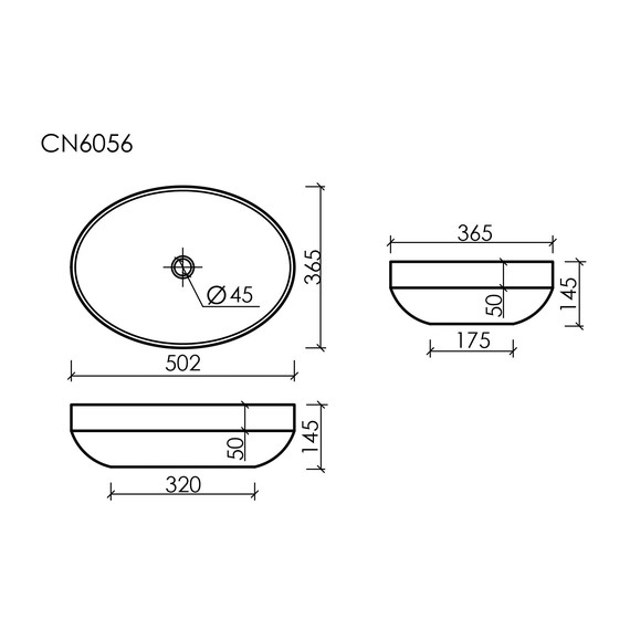 Раковина-чаша Ceramicanova Element 50 см CN6056MW, белый матовый фото 12