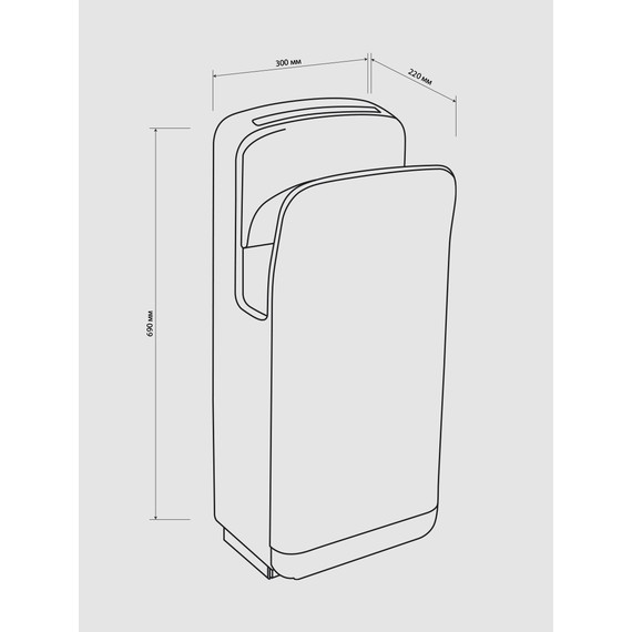 Сушилка для рук GFmark 6988, цвет белый фото 10