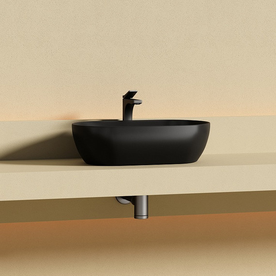 Раковина-чаша Ceramicanova Twist 50 см CN12001MB, чёрный матовый фото 4