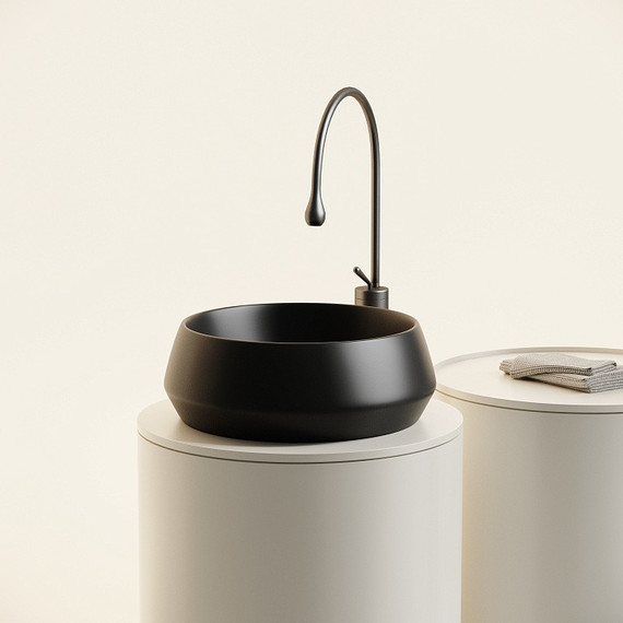 Раковина-чаша Ceramicanova Maya 40 см CN12004MB, чёрный матовый фото 6