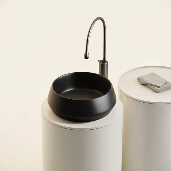 Раковина-чаша Ceramicanova Maya 40 см CN12004MB, чёрный матовый фото 7