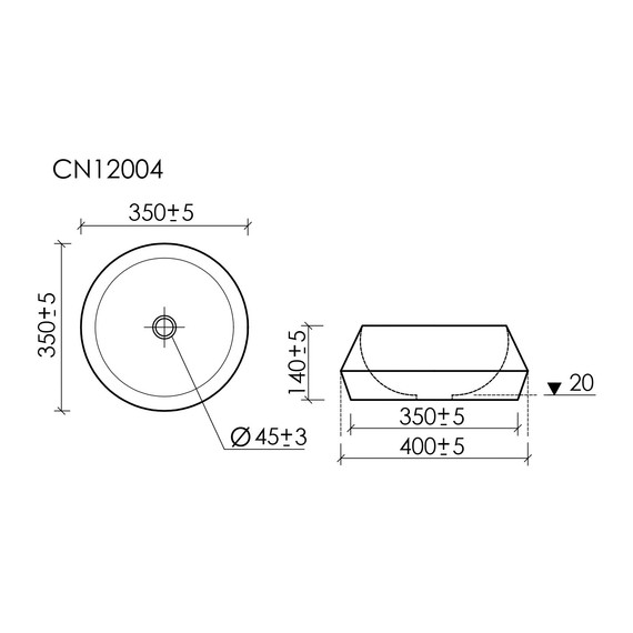 Раковина-чаша Ceramicanova Maya 40 см CN12004MW, белый матовый фото 9