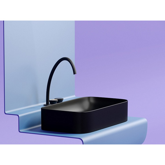 Раковина-чаша Ceramicanova Element 70 см CN6054MB, чёрный матовый фото 5