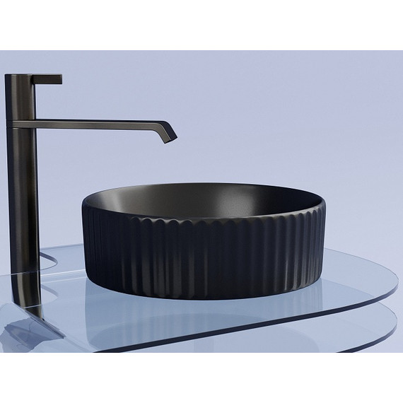 Раковина-чаша Ceramicanova Element 36 см CN6057MB, чёрный матовый фото 5