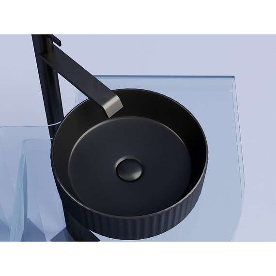 Раковина-чаша Ceramicanova Element 36 см CN6057MB, чёрный матовый фото 6