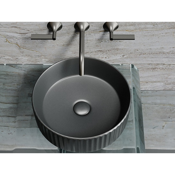 Раковина-чаша Ceramicanova Element 36 см CN6057MDH, тёмный антрацит матовый фото 3