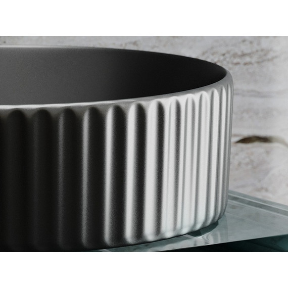 Раковина-чаша Ceramicanova Element 36 см CN6057MDH, тёмный антрацит матовый фото 5