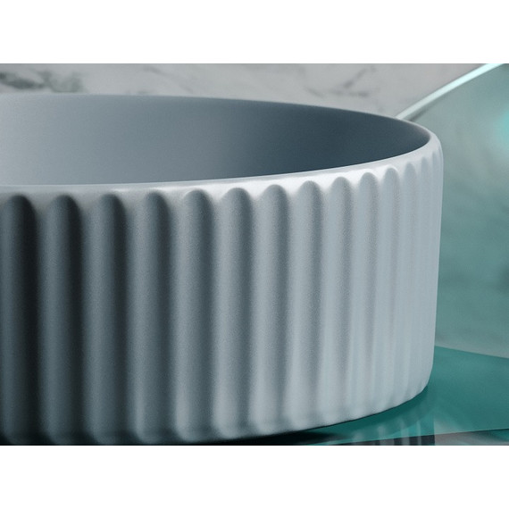 Раковина-чаша Ceramicanova Element 36 см CN6057MHL, серо-голубой матовый фото 3