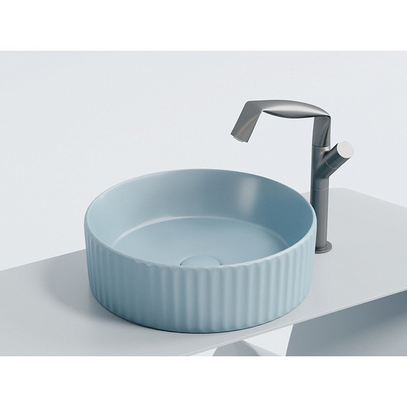 Раковина-чаша Ceramicanova Element 36 см CN6057ML, голубой матовый фото 3