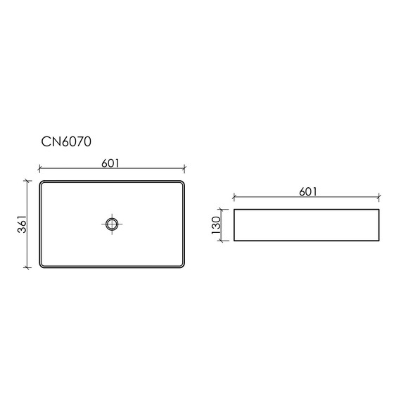 Раковина-чаша Ceramicanova Element 60 см CN6070MB, чёрный матовый фото 5