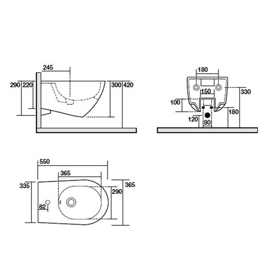 Биде подвесное Kerasan Aquatech 372401*1 фото 3