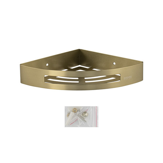 Полка угловая Brimix 5657-MG, цвет матовое золото фото 5