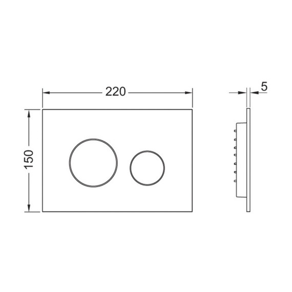 Кнопка смыва TECEloop 2.0 9240920, пластиковая, белая фото 2