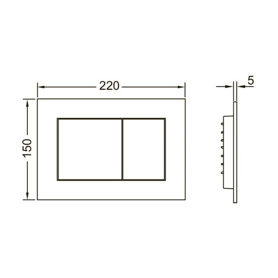 Кнопка смыва TECEloop 9240423, пластиковая, графит металлик фото 2