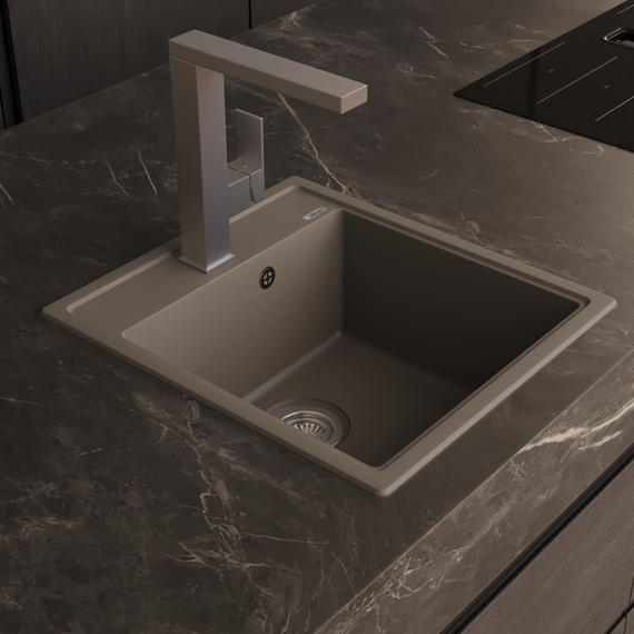 Кухонная мойка Abber Quarz AQ2901G, серый фото 2