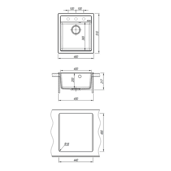 Кухонная мойка Abber Quarz AQ2901S, песочный фото 6