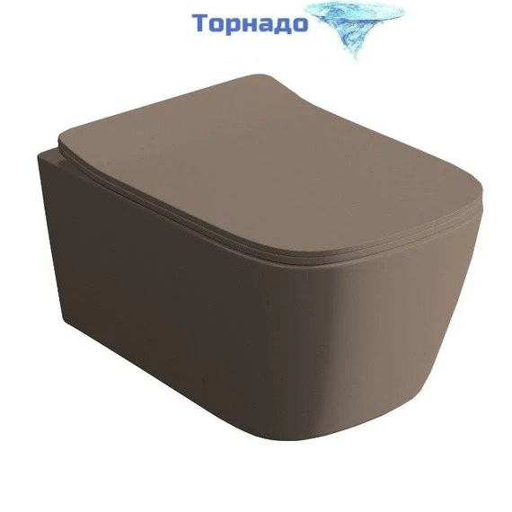 Унитаз подвесной безободковый ArtCeram A16 ASV006 41 00, matera (Система смыва торнадо) -  Унитаз подвесной безободковый ArtCeram A16 ASV006 41 00, matera (Система смыва торнадо) фото