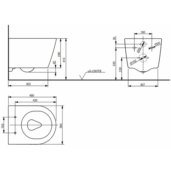 Унитаз подвесной Toto RP CW554Y с сиденьем (Система смыва торнадо) фото 8