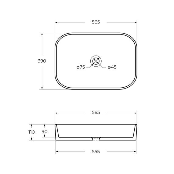 Раковина-чаша Cezares 56 см CZR-6451 фото 8