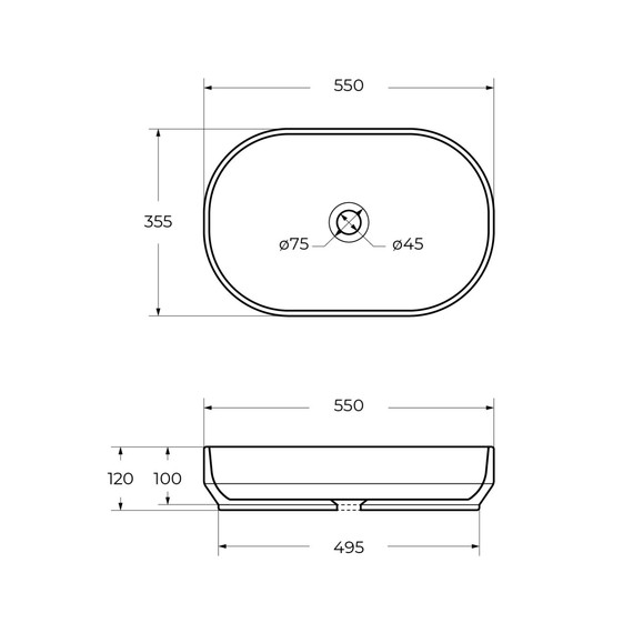 Раковина-чаша Cezares 55 см CZR-6594 фото 8