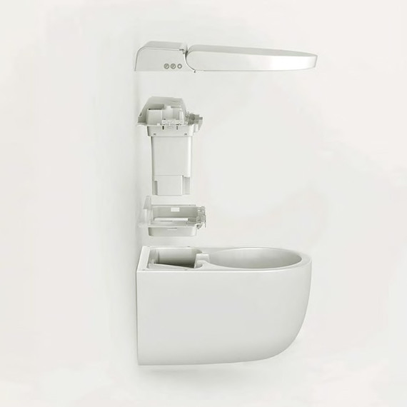 Унитаз-биде подвесной безободковый ArtCeram Hype KHYV001 05 00 с электронной крышкой фото 5