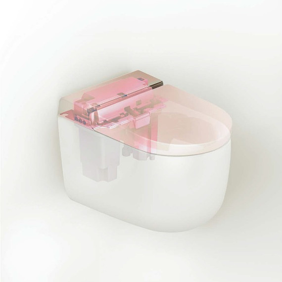 Унитаз-биде подвесной безободковый ArtCeram Hype KHYV001 05 00 с электронной крышкой фото 6