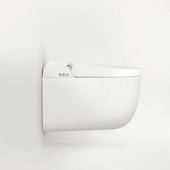 Унитаз-биде подвесной безободковый ArtCeram Hype KHYV001 05 00 с электронной крышкой фото 3