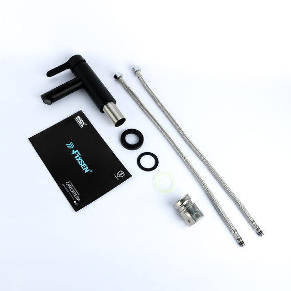 Смеситель для раковины Fixsen NORDIC FX-8806B, чёрный фото 3