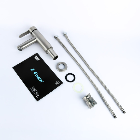 Смеситель для раковины Fixsen NORDIC FX-8806N, сатин фото 2