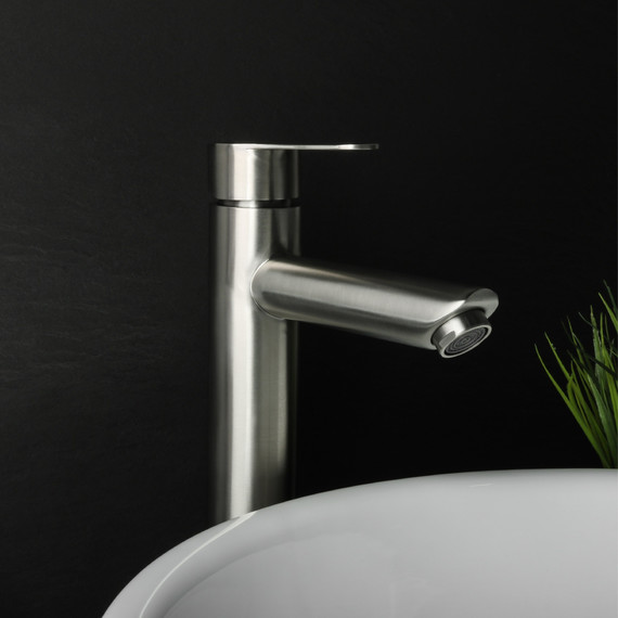 Смеситель для раковины высокий Fixsen NORDIC FX-8809N, сатин фото 2