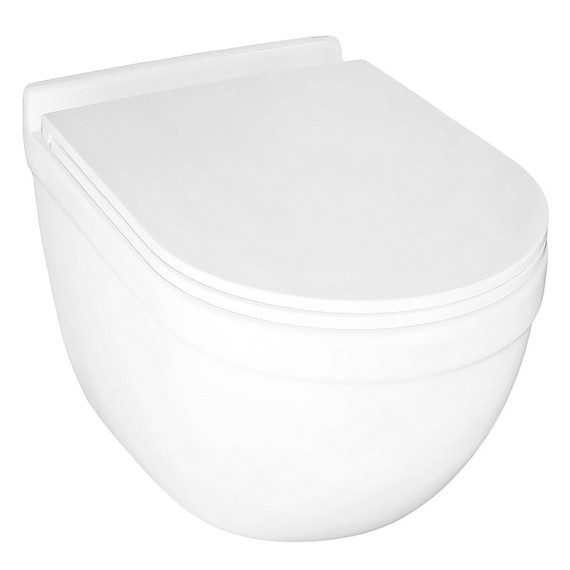 Унитаз подвесной безободковый Azario Fora AZ-0017-UQ3 с крышкой микролифт (Система смыва торнадо) - 3 Унитаз подвесной безободковый Azario Fora AZ-0017-UQ3 с крышкой микролифт (Система смыва торнадо) фото 3