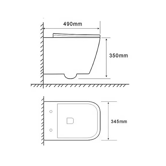 Унитаз подвесной безободковый Azario ESCONDA AZ-2805E с крышкой микролифт (Система смыва торнадо) - 18 Унитаз подвесной безободковый Azario ESCONDA AZ-2805E с крышкой микролифт (Система смыва торнадо) фото 18