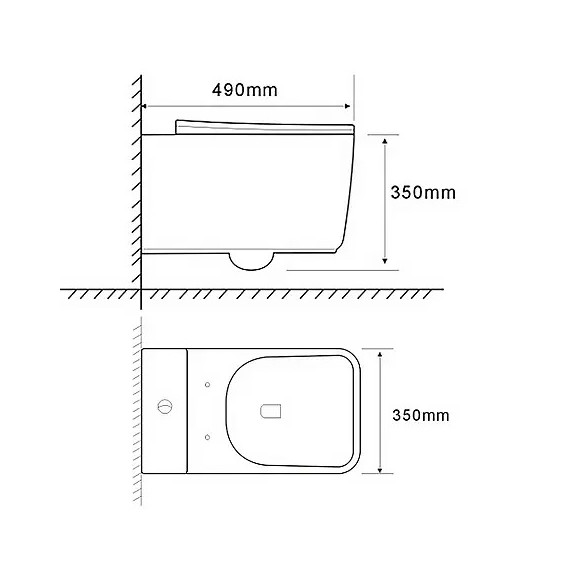 Унитаз подвесной безободковый Azario RIANO AZ-2808E с крышкой микролифт (Система смыва торнадо) - 16 Унитаз подвесной безободковый Azario RIANO AZ-2808E с крышкой микролифт (Система смыва торнадо) фото 16