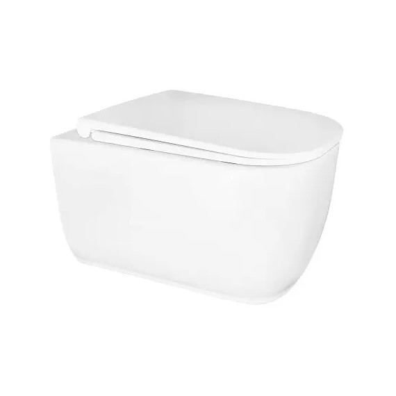 Унитаз подвесной безободковый Azario RIANO AZ-2808E с крышкой микролифт (Система смыва торнадо) - 3 Унитаз подвесной безободковый Azario RIANO AZ-2808E с крышкой микролифт (Система смыва торнадо) фото 3